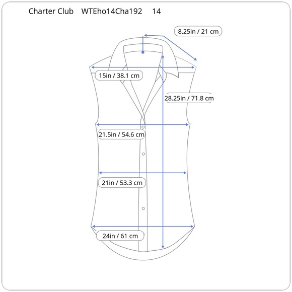 🔥NWT🔥 Charter Club Women’s Sleeveless Button Up Front Blouse - Picture 7 of 7